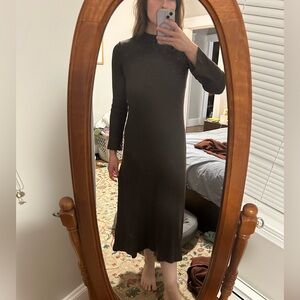 Christy Dawn Brown Long Sleeve Dress